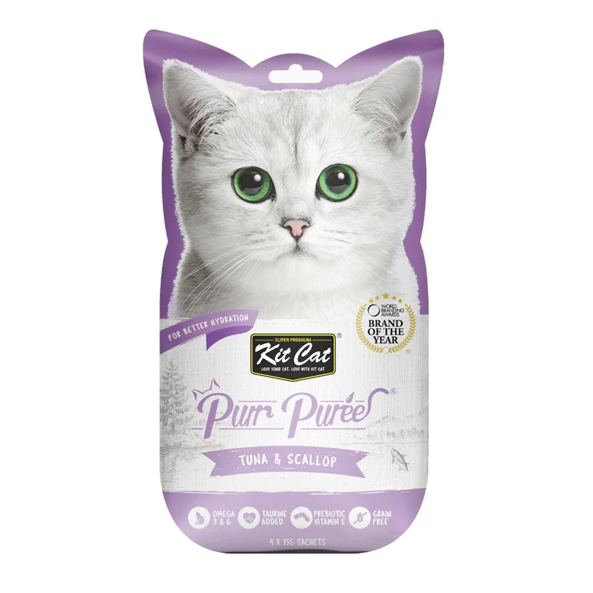 Kit Cat Purr Puree Tuna & Scallop - Shopivet.com