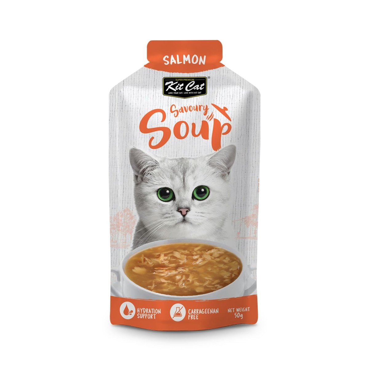 Kit Cat Savoury Soup Salmon 300g ( 6 X 50g ) - Shopivet.com