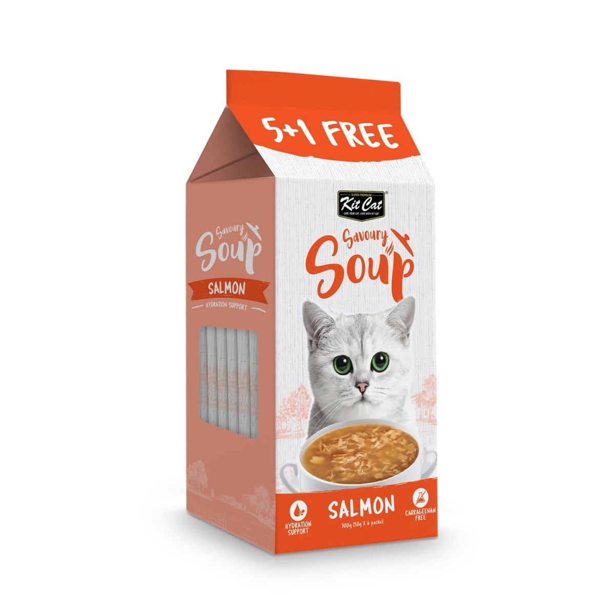 Kit Cat Savoury Soup Salmon 300g ( 6 X 50g ) - Shopivet.com