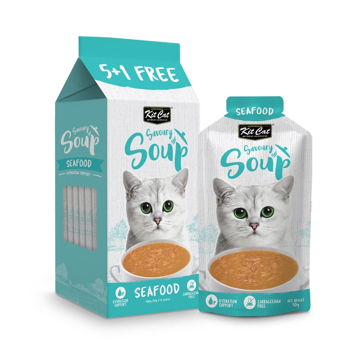 Kit Cat Savoury Soup Seafood 300g ( 6 X 50g ) - Shopivet.com