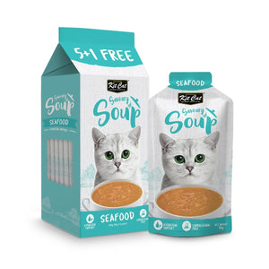 Kit Cat Savoury Soup Seafood 300g ( 6 X 50g ) - Shopivet.com