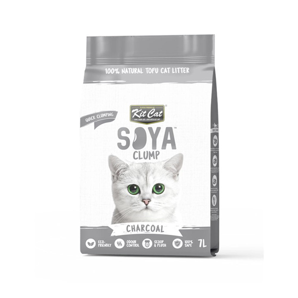 Kit Cat Soya Clump Soybean Litter – Charcoal 7L(1 Box – 6pcs) - Shopivet.com