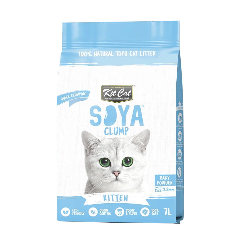 Kit Cat Soybean Litter Soya Clump Kitten Baby Powder 7L (1 Box – 6pcs) - Shopivet.com