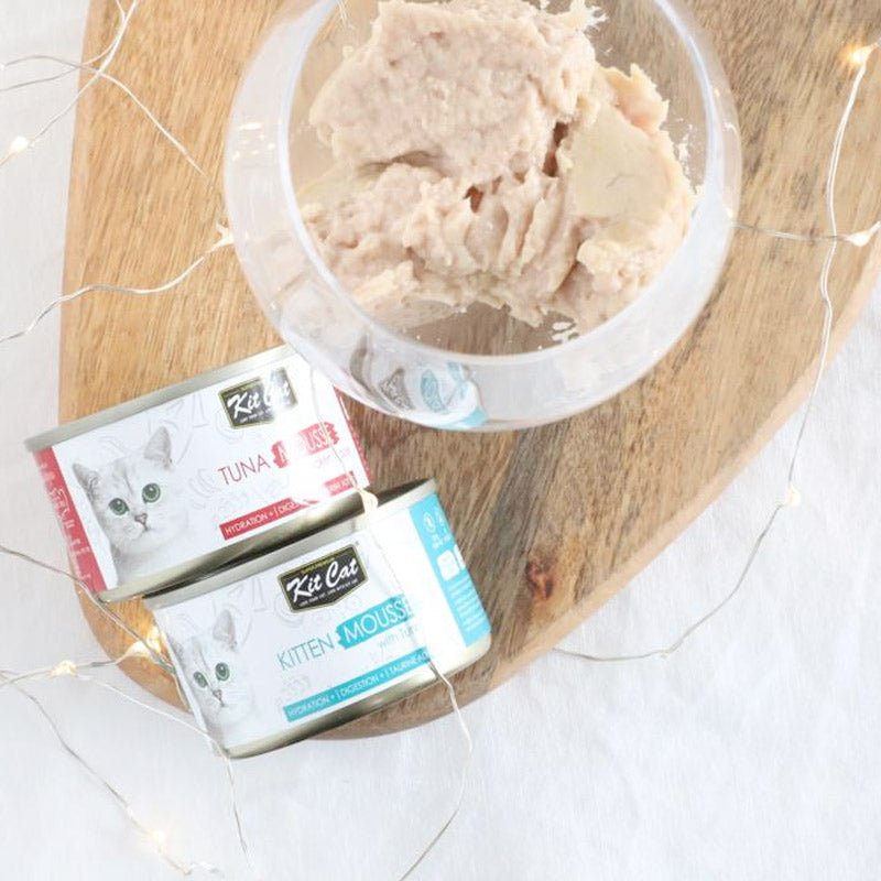Kit Cat Tuna Mousse with Chicken Topper 80g (1 Box - 24pcs) - Shopivet.com