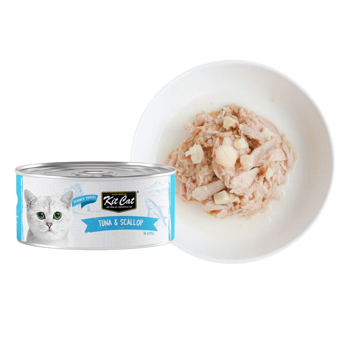 Kit Cat Tuna & Scallop 80g (1 Box - 24pcs) - Shopivet.com