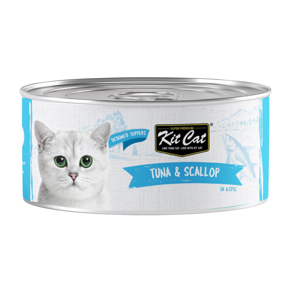 Kit Cat Tuna & Scallop 80g (1 Box - 24pcs) - Shopivet.com