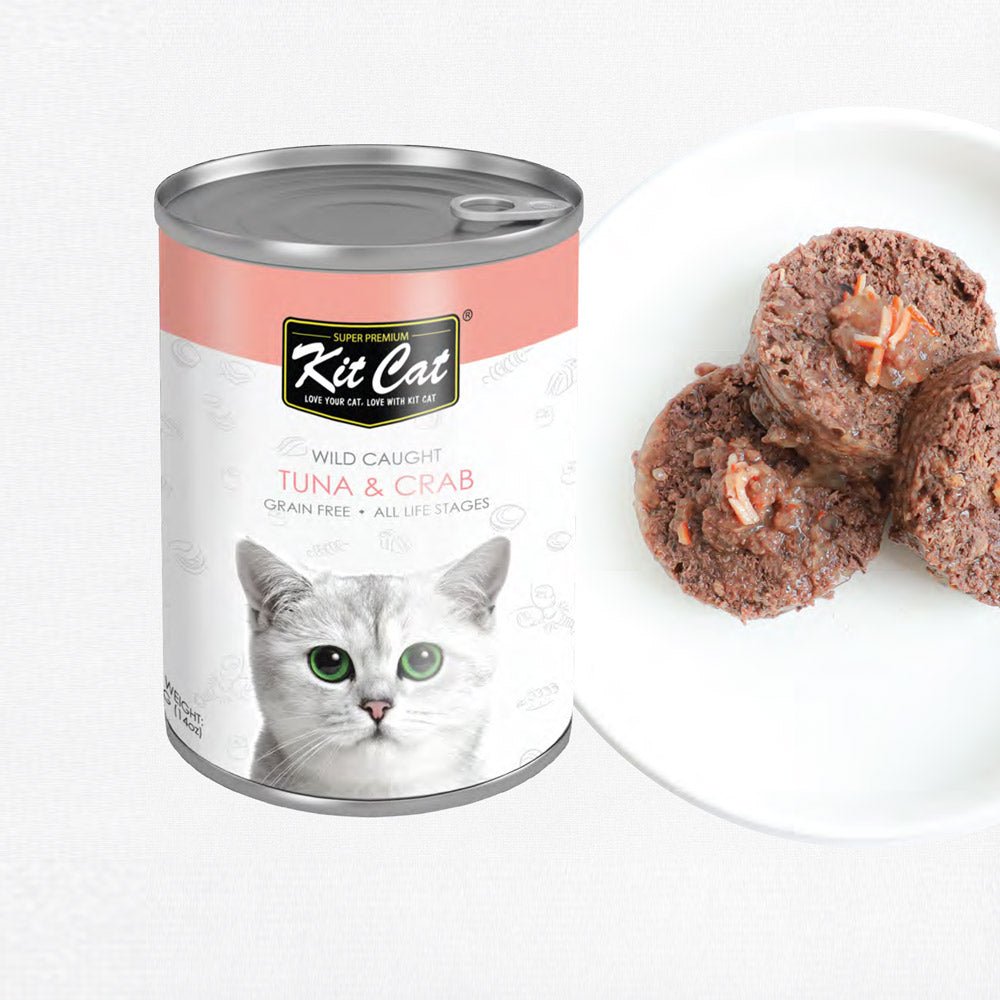 Kit Cat Wild Caught Tuna with Crab Canned Cat Food 400g - Shopivet.com