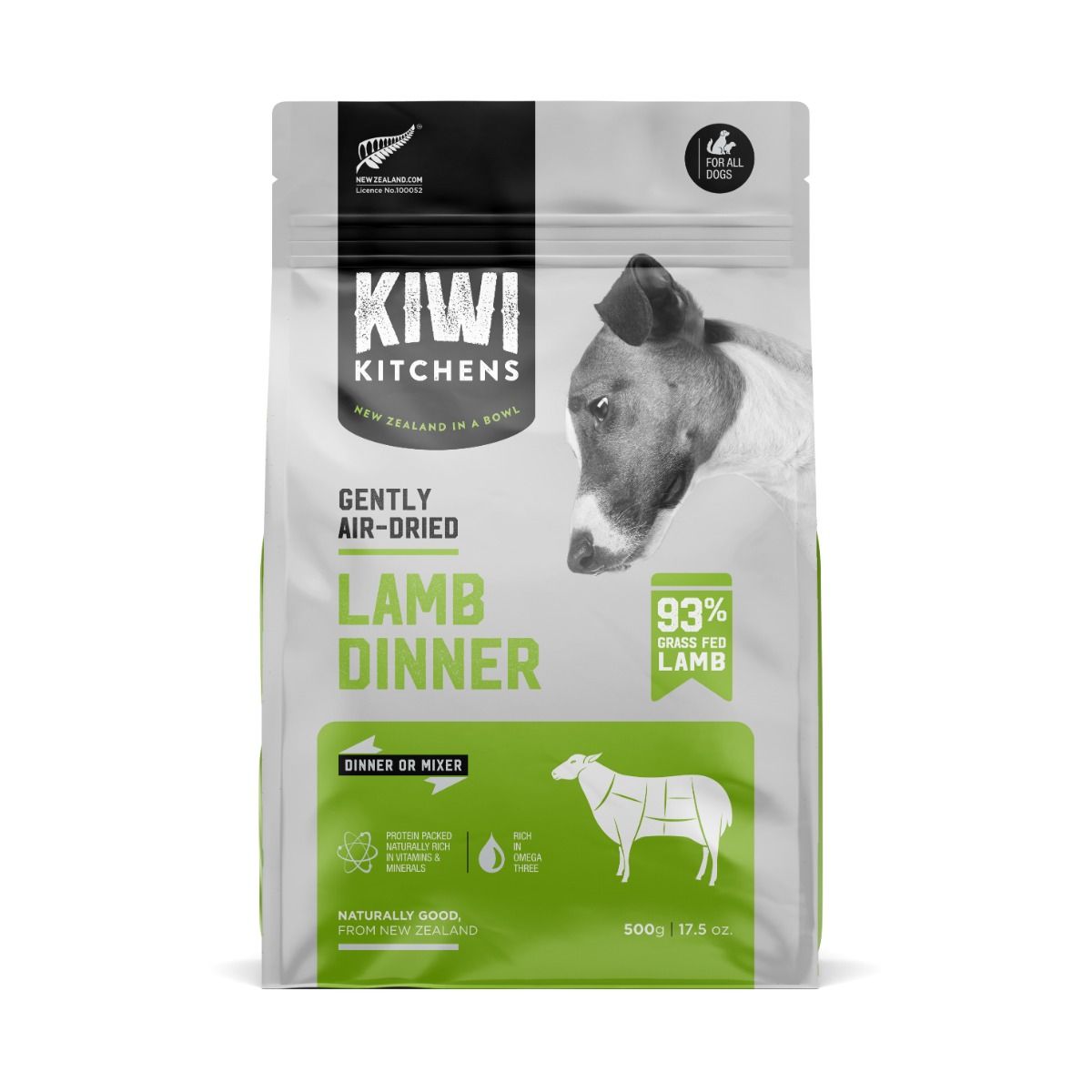 Kiwi Kitchens Air - Dried Lamb Dinner Dry Dog Food - 500g - Shopivet.com