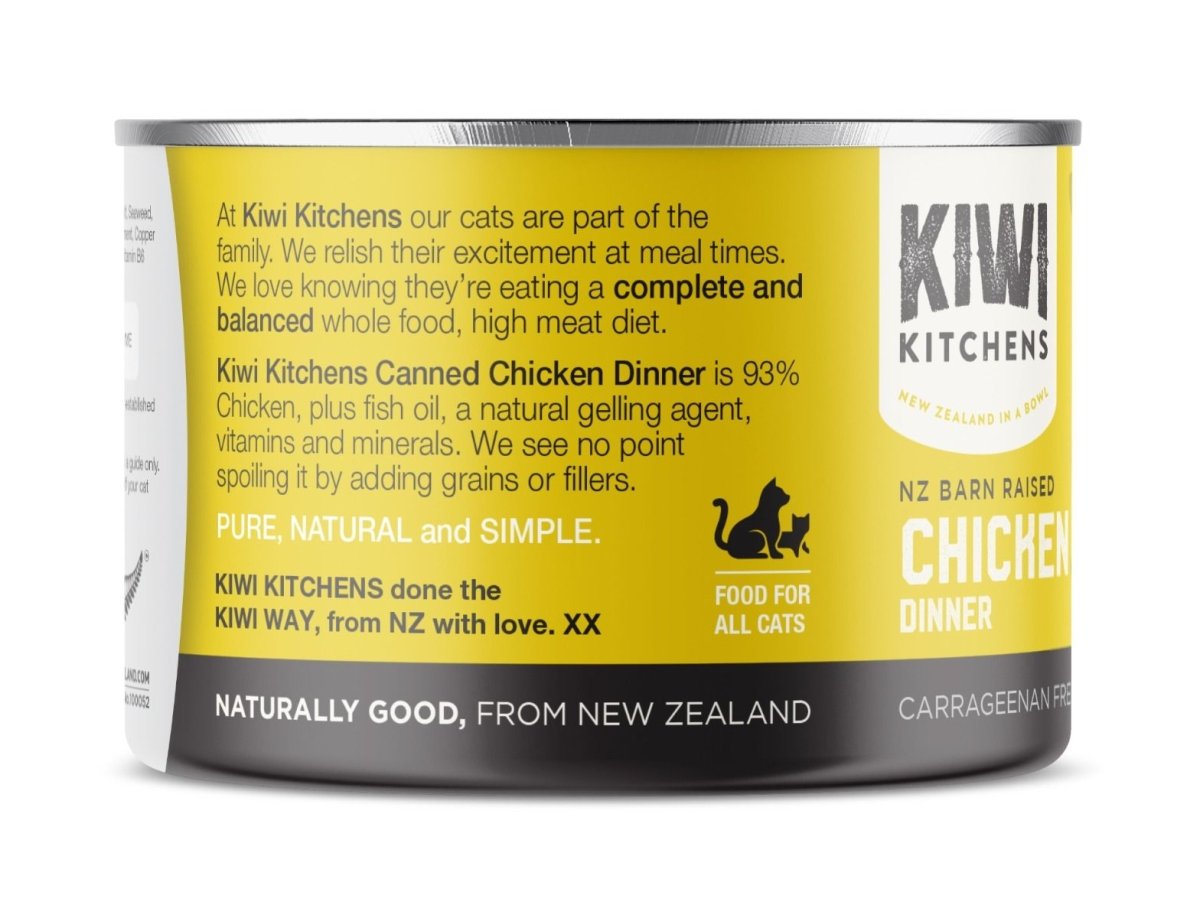 Kiwi Kitchens Barn Raised Chicken Dinner Canned Wet Cat Food - 170g - Shopivet.com