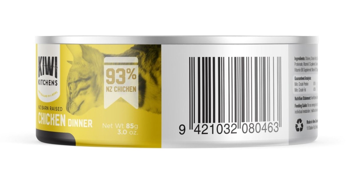 Kiwi Kitchens Barn Raised Chicken Dinner Canned Wet Cat Food - 85g - Shopivet.com
