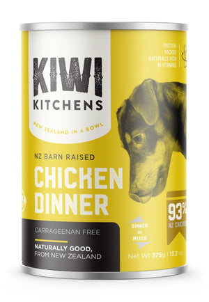 Kiwi Kitchens Barn Raised Chicken Dinner Canned Wet Dog Food - 375g - Shopivet.com