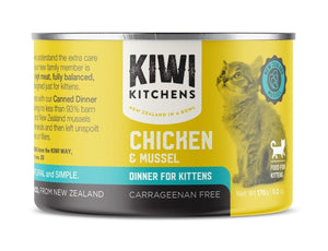 Kiwi Kitchens Chicken & Mussel Dinner Canned Wet Kitten Food - 85g - Shopivet.com
