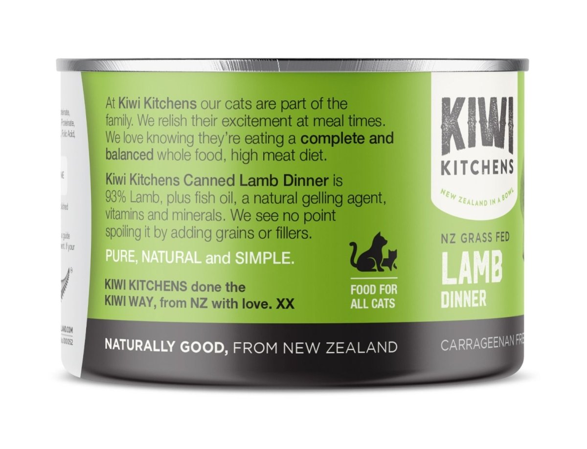Kiwi Kitchens Grass Fed Lamb Dinner Canned Wet Cat Food - 85g - Shopivet.com