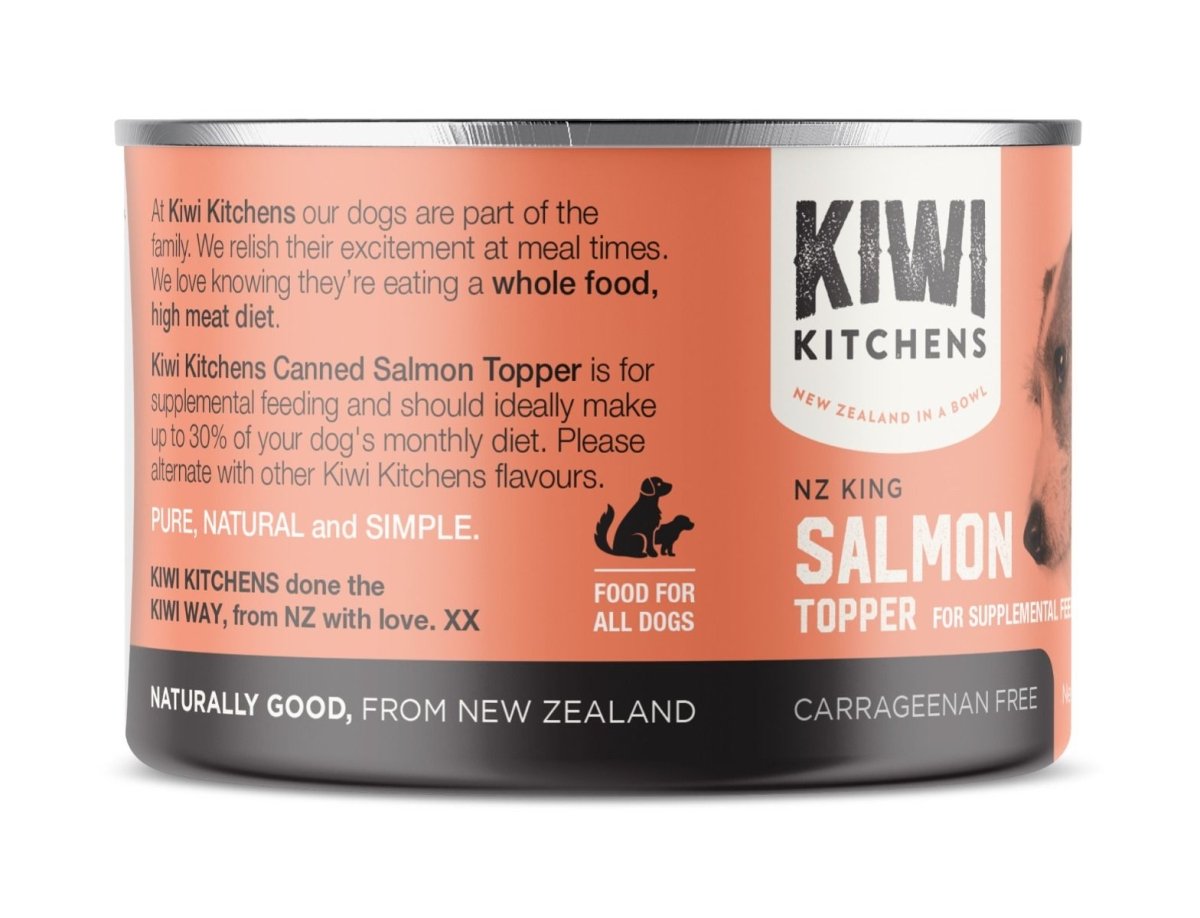 Kiwi Kitchens King Salmon Topper for Supplemental Feeding Canned Wet Dog Food - 170g - Shopivet.com