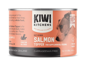 Kiwi Kitchens King Salmon Topper for Supplemental Feeding Canned Wet Dog Food - 170g - Shopivet.com