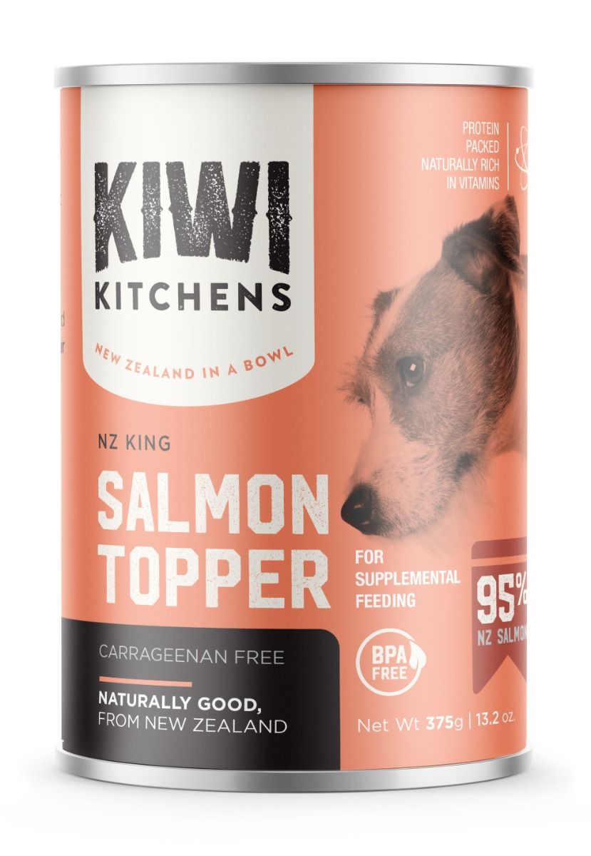 Kiwi Kitchens King Salmon Topper for Supplemental Feeding Canned Wet Dog Food - 170g - Shopivet.com