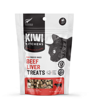 Kiwi Kitchens Raw Freeze Dried Beef Liver Cat Treats 30g - 30g - Shopivet.com