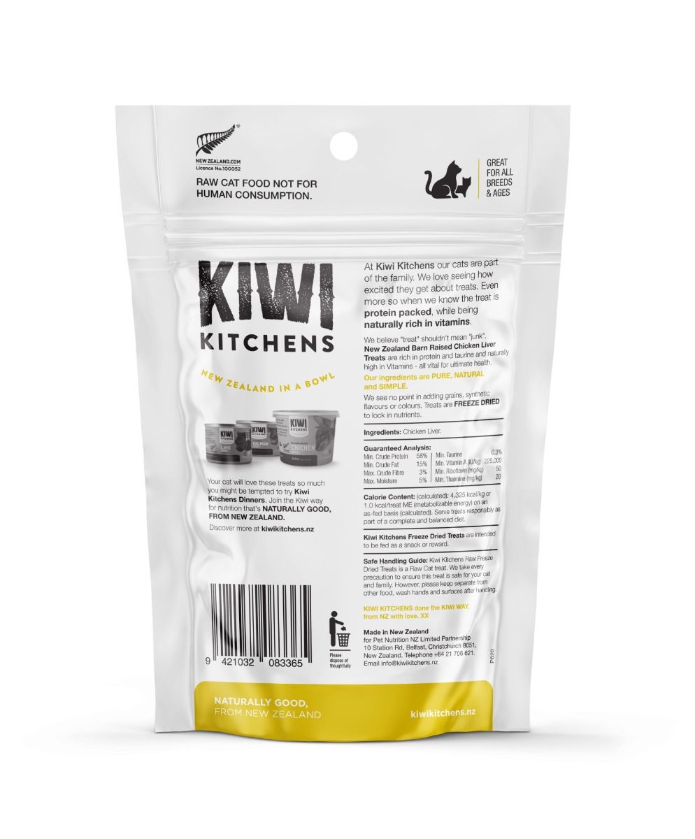 Kiwi Kitchens Raw Freeze Dried Chicken Recipe Cat Treats 30g - 30g - Shopivet.com