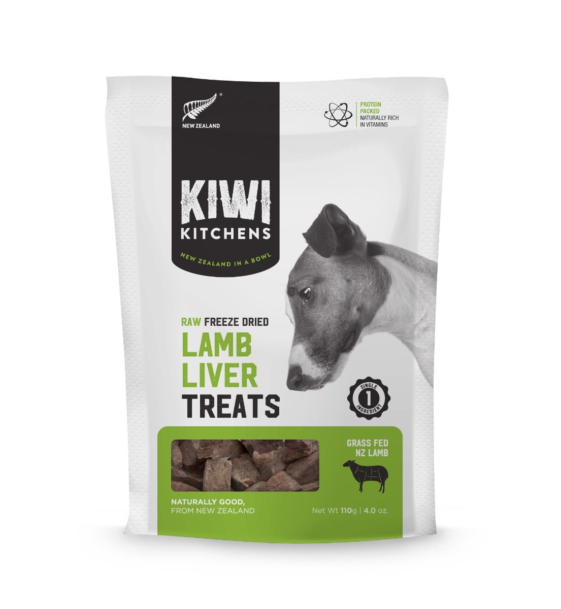 Kiwi Kitchens Raw Freeze Dried Lamb Liver Dog Treats - 250g - Shopivet.com