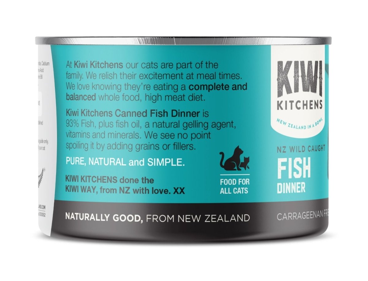 Kiwi Kitchens Wild Caught Fish Dinner Canned Wet Cat Food - 85g - Shopivet.com