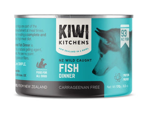 Kiwi Kitchens Wild Caught Fish Dinner Canned Wet Dog Food - 375g - Shopivet.com