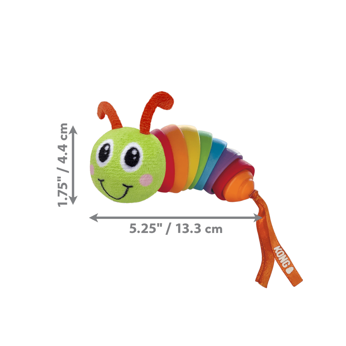 Kong Bat - A - Bout Clacks Caterpillar Cat Toy - Shopivet.com
