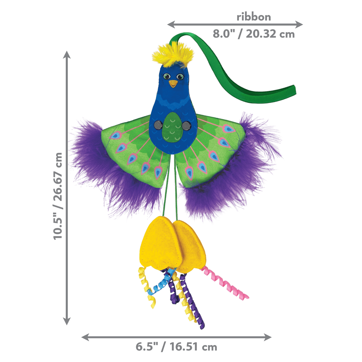 Kong Connects Peacock Feather Cat Toy - Shopivet.com