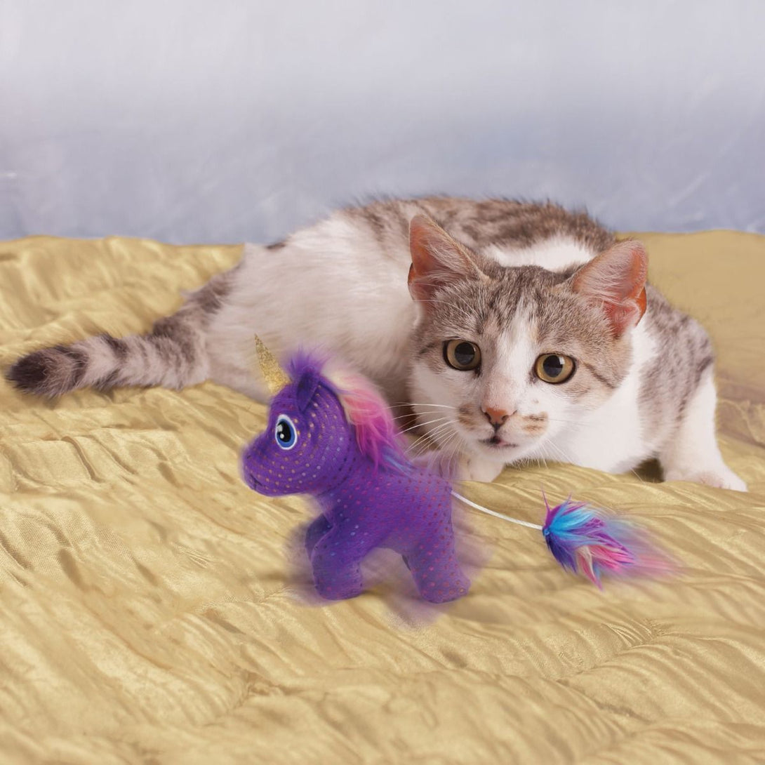 Kong Enchanted Buzzy Unicorn Cat Toy - Shopivet.com