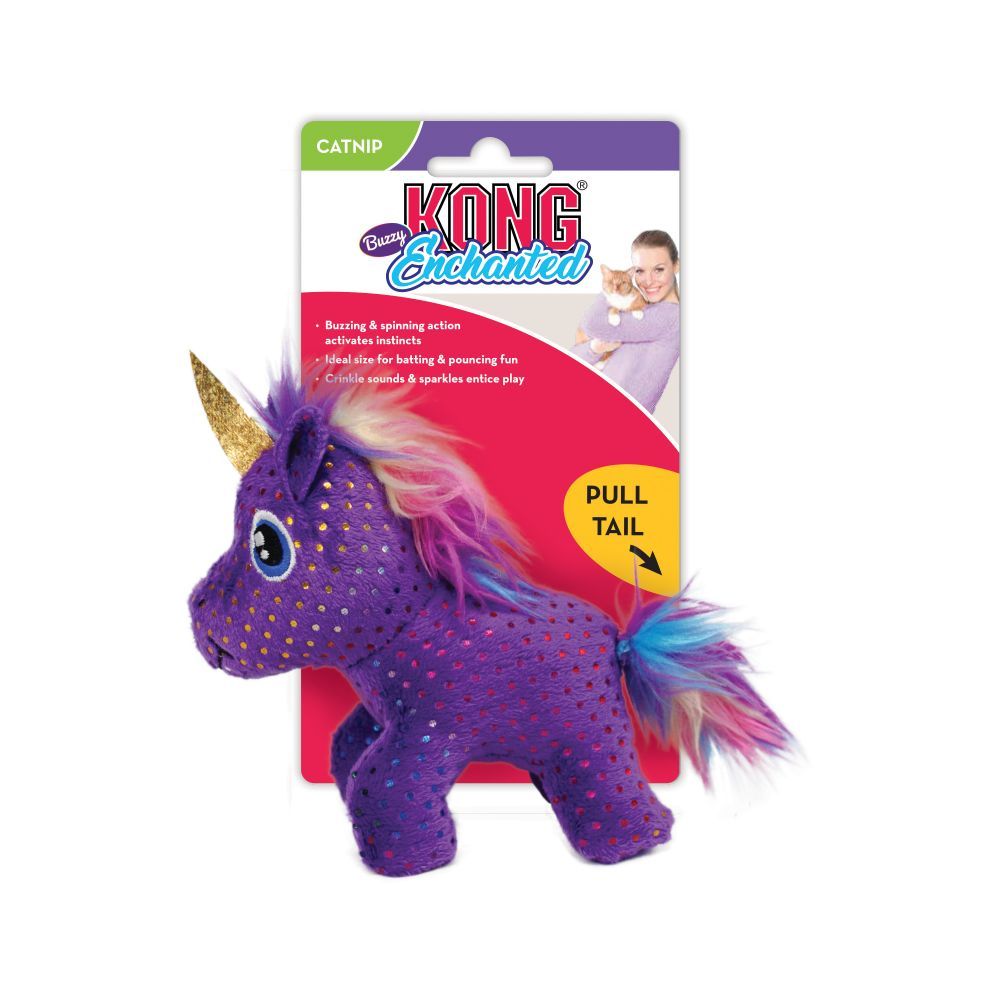 Kong Enchanted Buzzy Unicorn Cat Toy - Shopivet.com