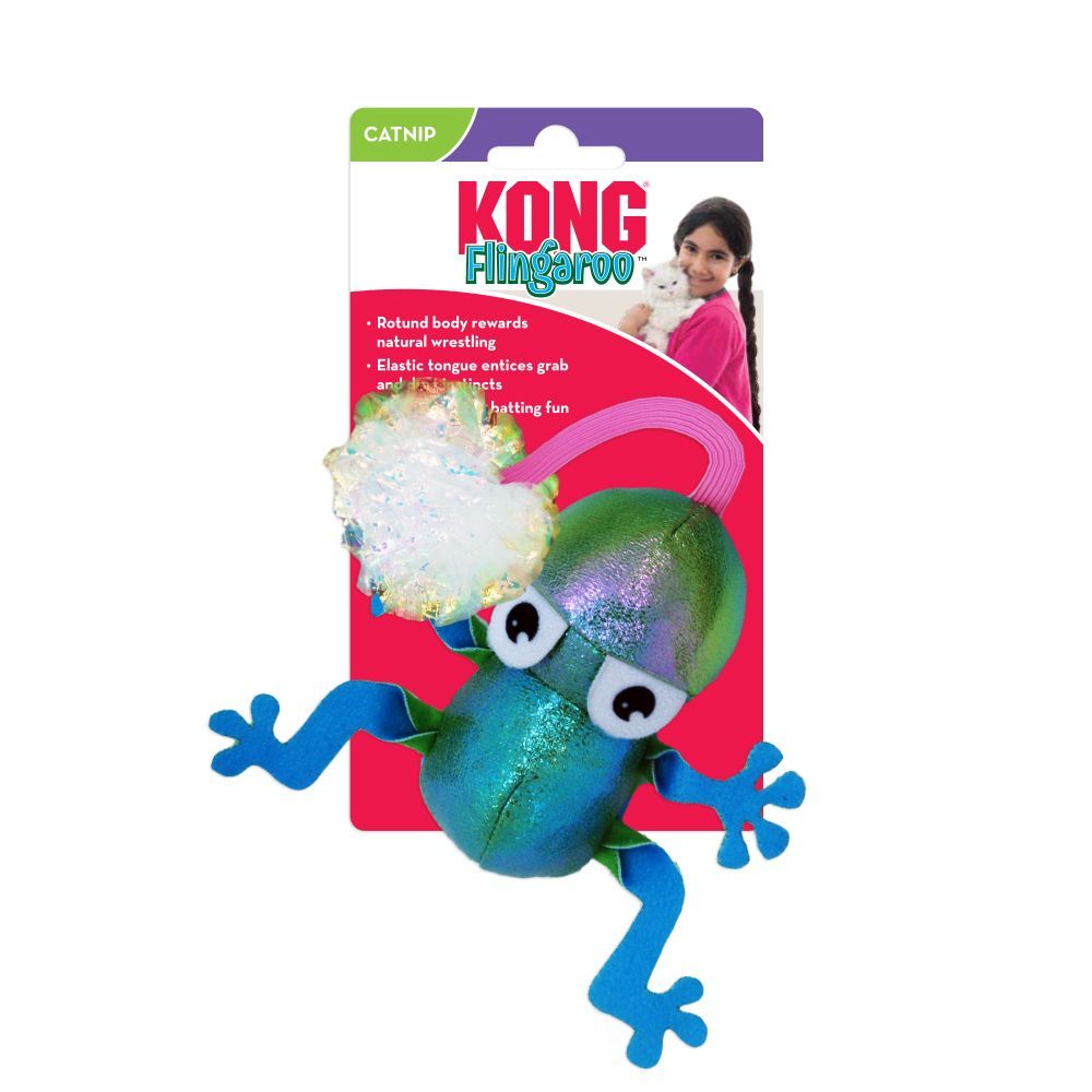 Kong Flingaroo Frog Cat Toy - Shopivet.com