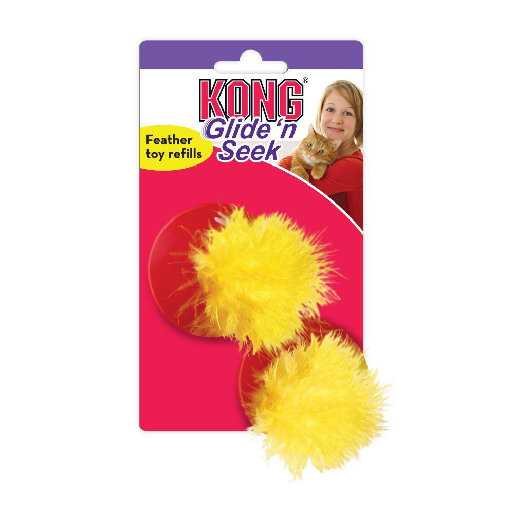 Kong Glide 'n Seek Feather Replacement Cat Toy - Shopivet.com