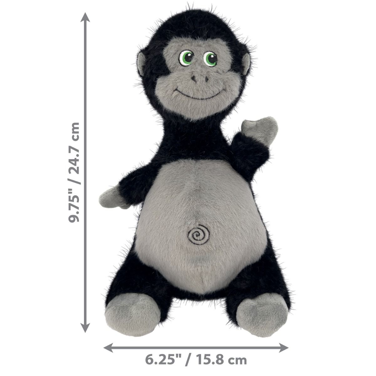 Kong Knots Belly Gorilla Squeaker Dog Toy - M/L - Shopivet.com