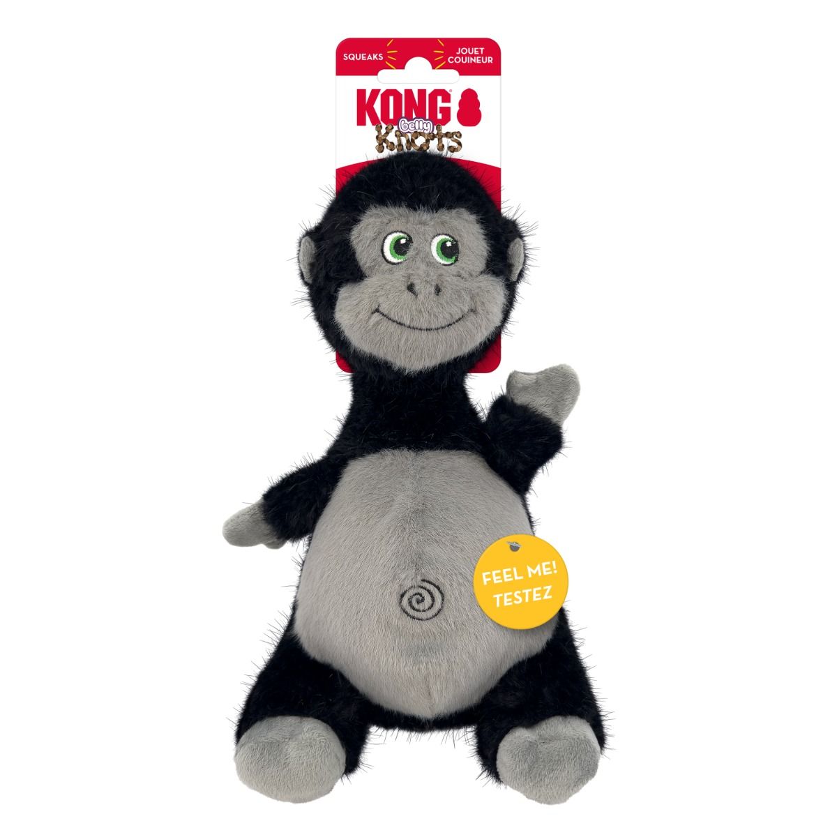 Kong Knots Belly Gorilla Squeaker Dog Toy - M/L - Shopivet.com