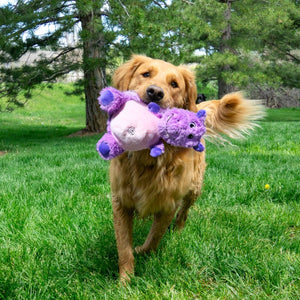 Kong Knots Belly Hippo Squeaker Dog Toy - M/L - Shopivet.com