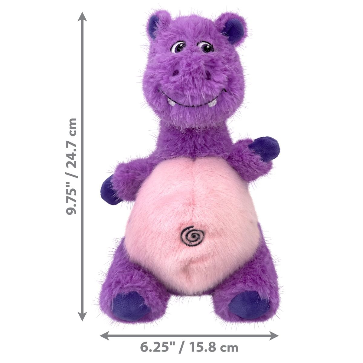 Kong Knots Belly Hippo Squeaker Dog Toy - M/L - Shopivet.com