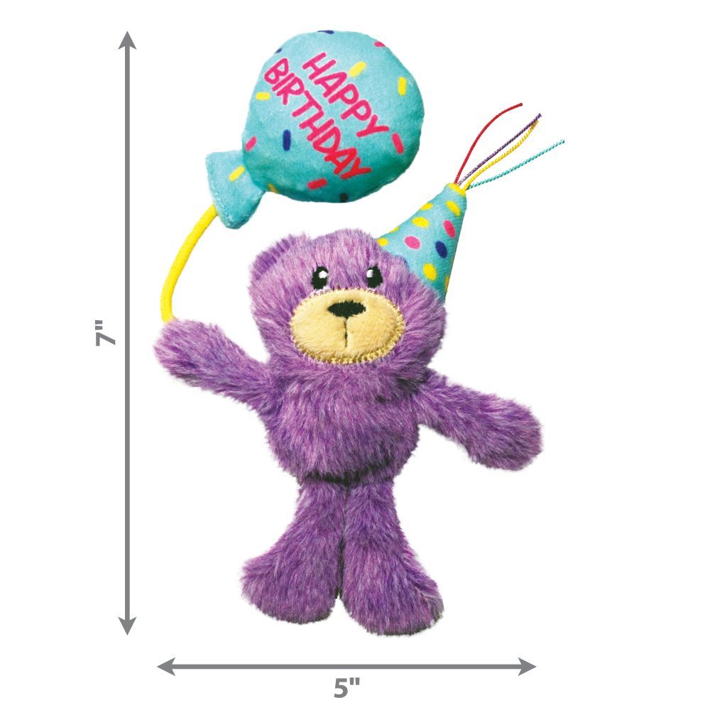 Kong Occasions Birthday Teddy Cat Toy - Shopivet.com