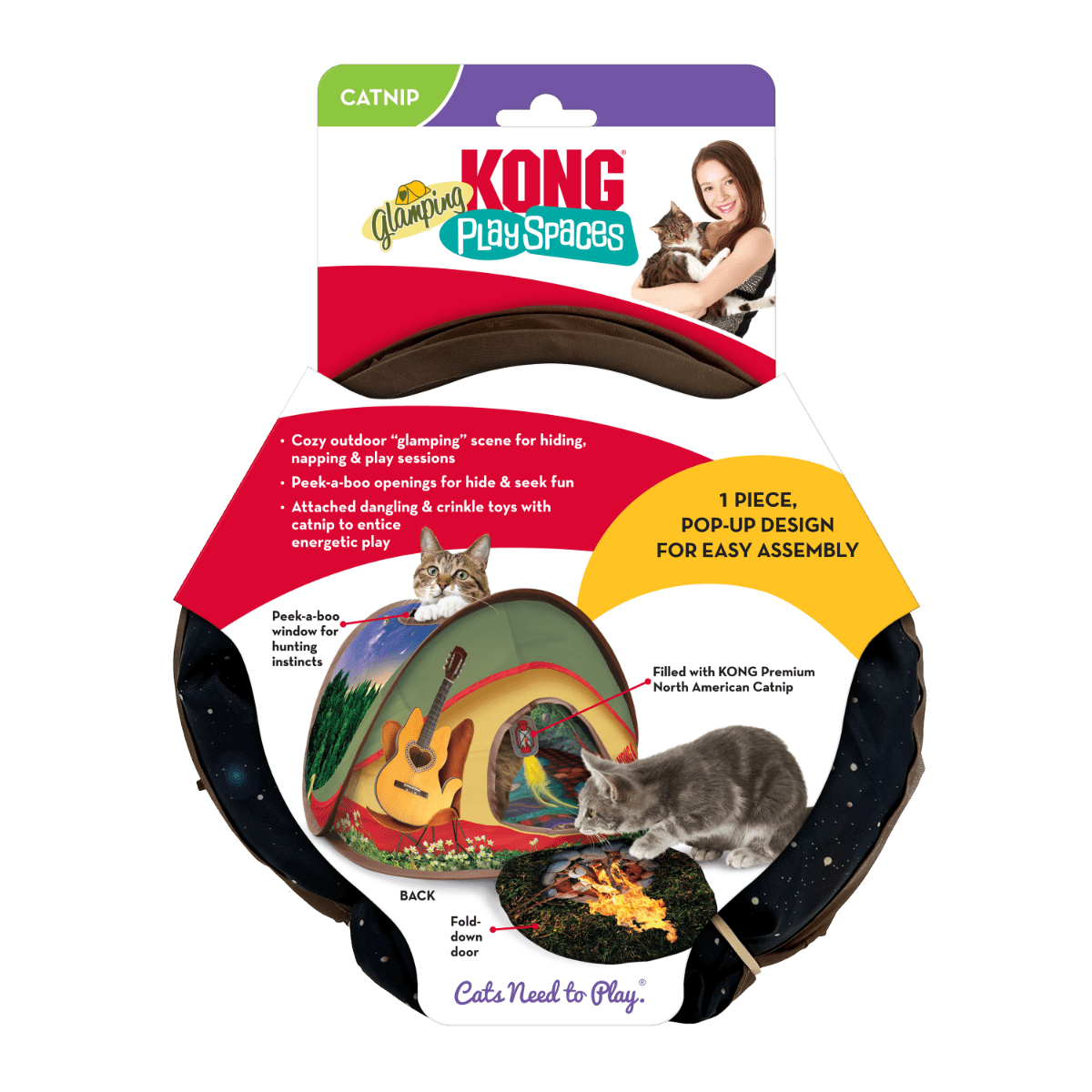 Kong Play Spaces Glamping Cat Tent - Shopivet.com