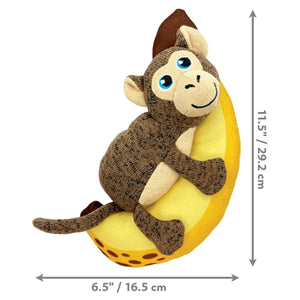 Kong Pull - A - Partz Pals Monkey Squeaker Dog Toy - Medium - Shopivet.com