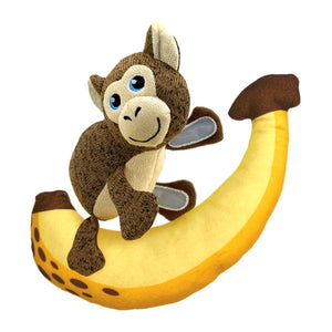 Kong Pull - A - Partz Pals Monkey Squeaker Dog Toy - Medium - Shopivet.com