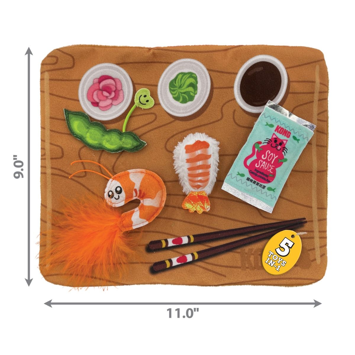 Kong Pull - A - Partz Sushi Cat Toy - Shopivet.com