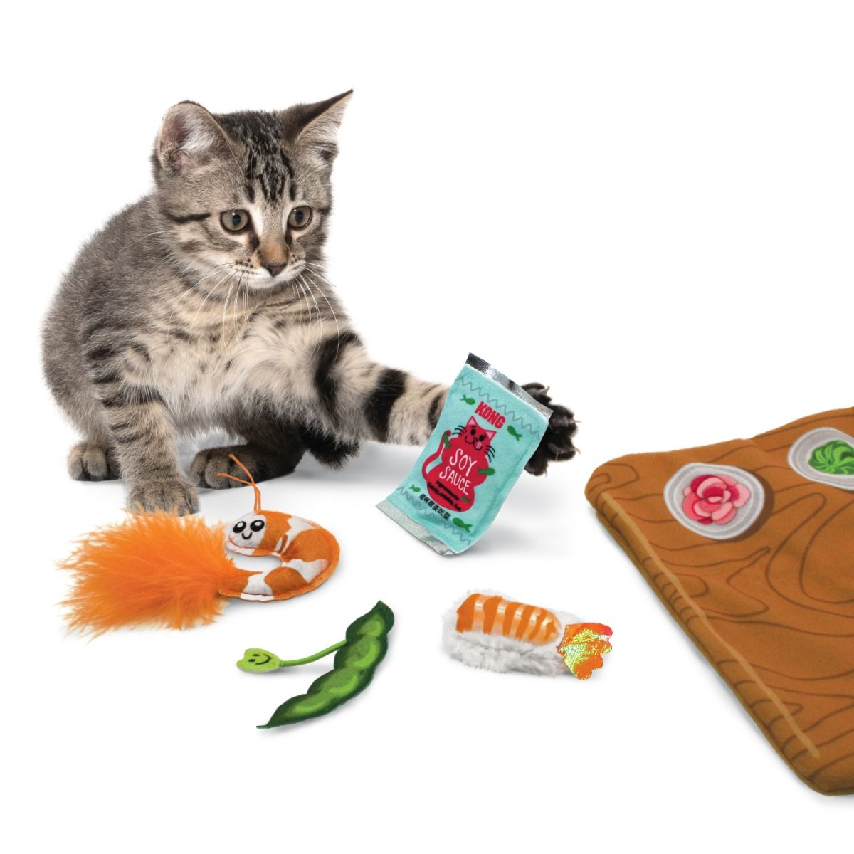 Kong Pull - A - Partz Sushi Cat Toy - Shopivet.com