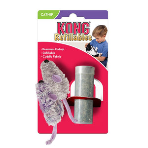 Kong Refillables Catnip Purple & Frosty Grey Mouse Cat Toy - Shopivet.com