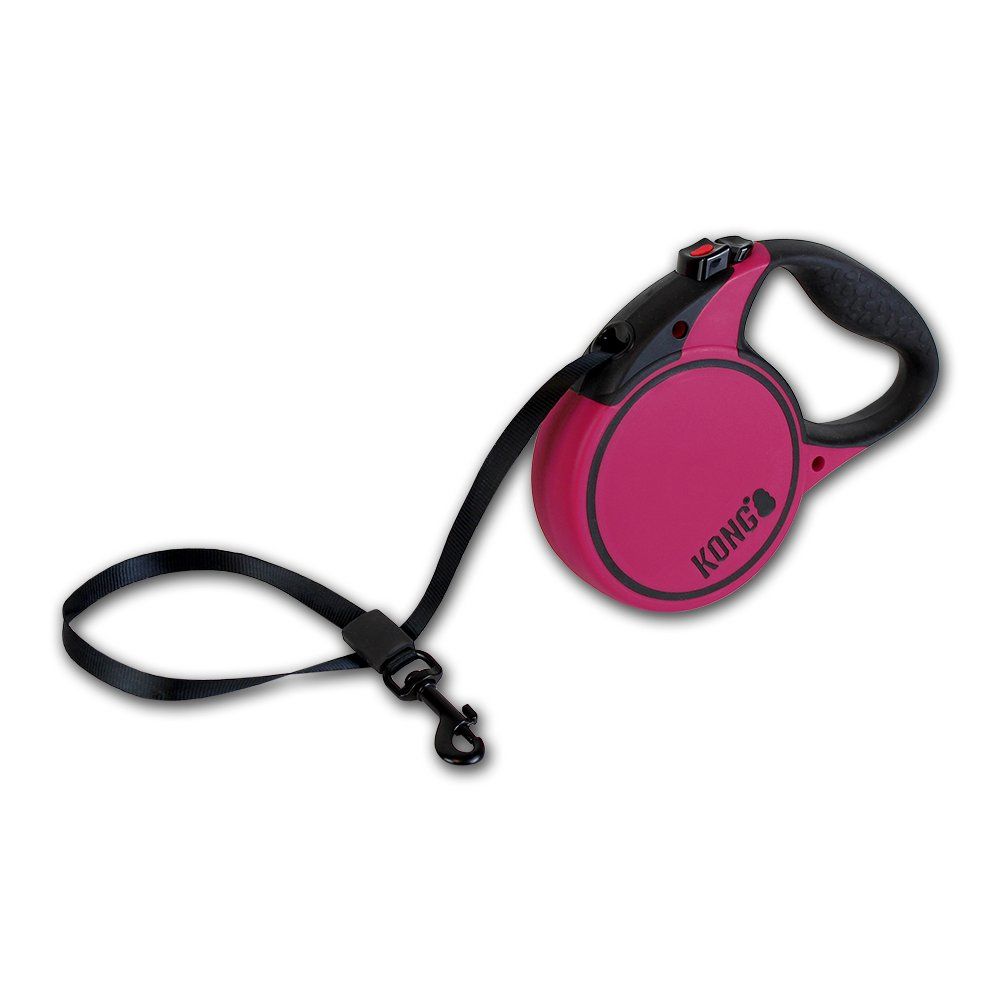 Kong Retractable Terrain Dog Leash - PINK LARGE - Shopivet.com