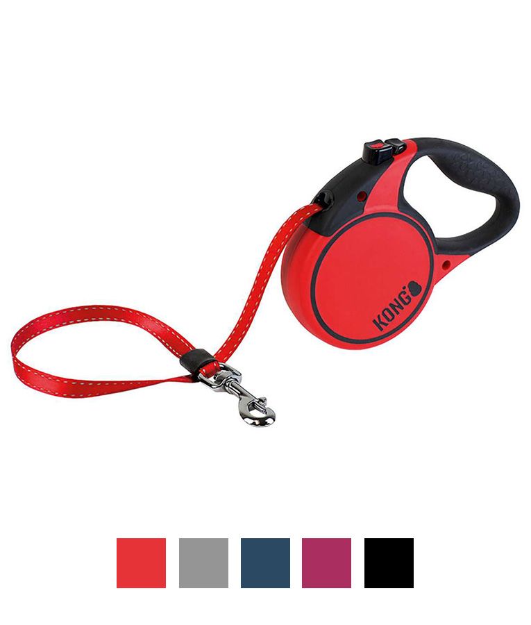 Kong Retractable Terrain Dog Leash - PINK LARGE - Shopivet.com