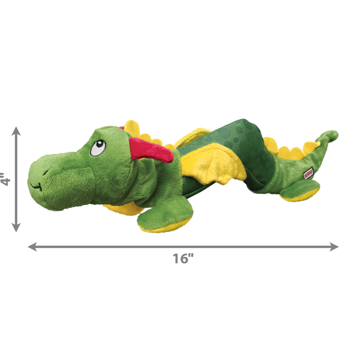 Kong Shakers Dragon Plush Squeaker Dog Toy - L/XL - Shopivet.com