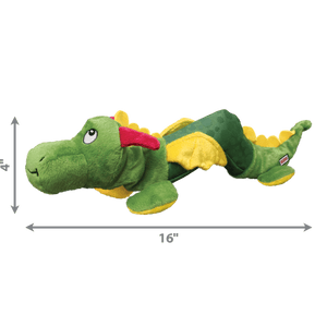 Kong Shakers Dragon Plush Squeaker Dog Toy - L/XL - Shopivet.com