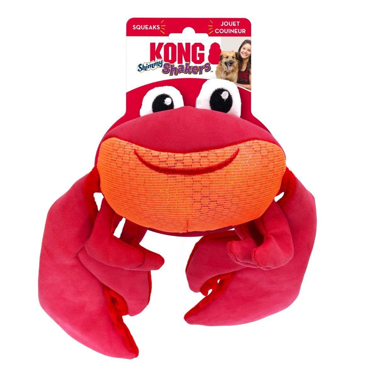 Kong Shakers Shimmy Crab Plush Dog Toy - Medium - Shopivet.com