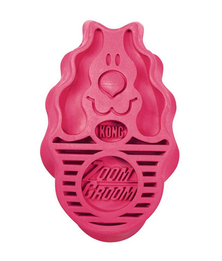 Kong Zoom Groom Raspberry Dog Brush - Shopivet.com