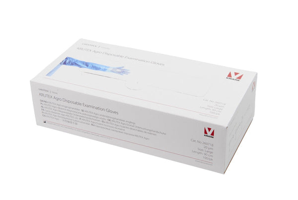 KRUTEX AGRO disposable examination gloves, L, 100/pk