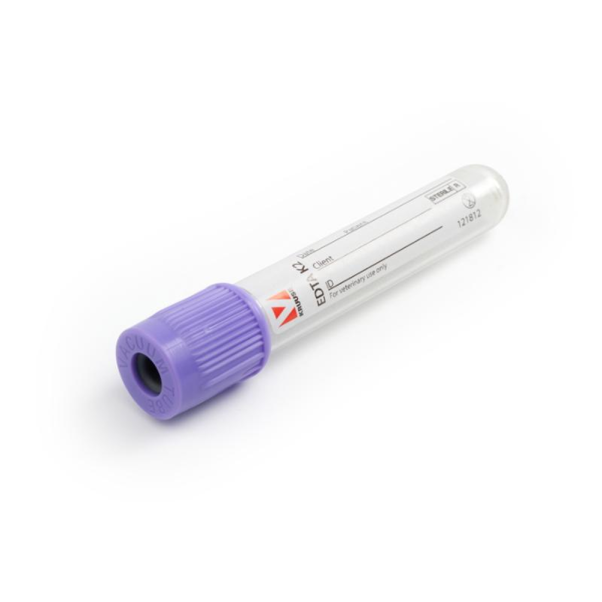 KRUUSE Blood Collection Tube, EDTA K2, 5 ml, plastic, 100/pk